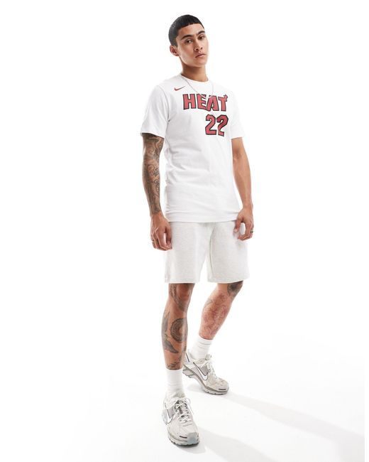 Nike Basketball White Nba Miami Heat Jimmy Butler Essential Graphic T-shirt