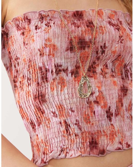 Mango Teen Shirred Off Shoulder Top Co-ord
