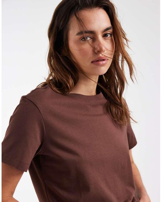 & Other Stories Brown Relaxed Short Sleeve T-shirt