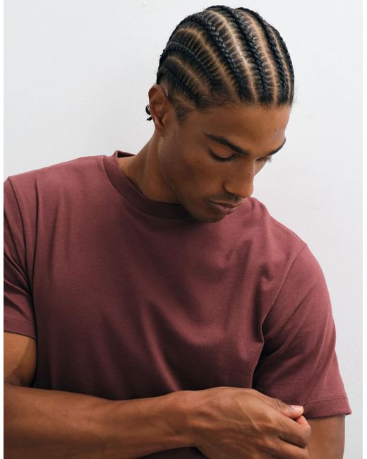 ASOS – basic-t-shirt in Red für Herren