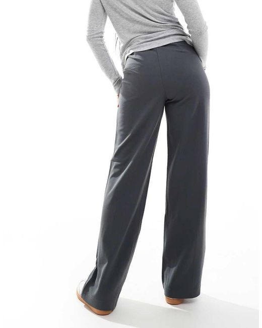 Vero Moda Blue Pleat Front Wide Leg Trousers