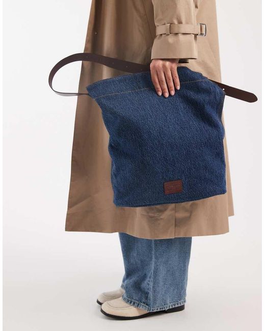 Levi's Blue Shoulder Bucket Denim Bag