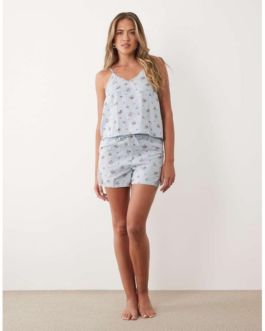 Mango White Teen Cami And Short Pyjama Set