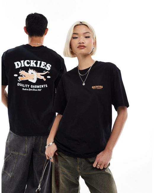 Dickies Black Chincoteague Island Short Sleeve Back Print T-shirt