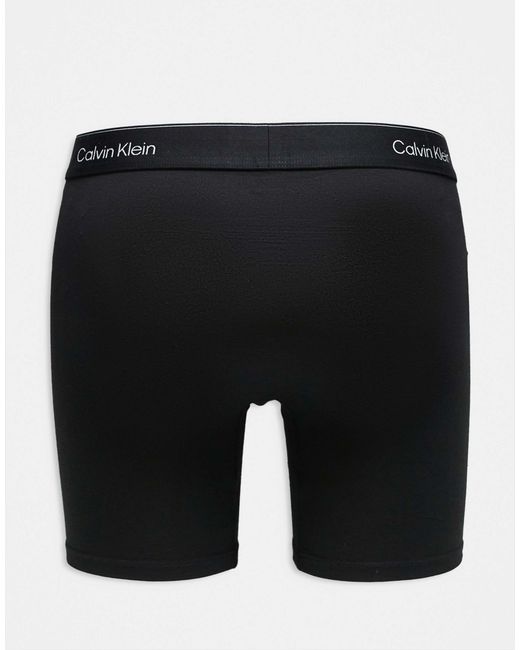 Calvin Klein – icon cotton stretch – 3er-pack boxershorts in Black für Herren