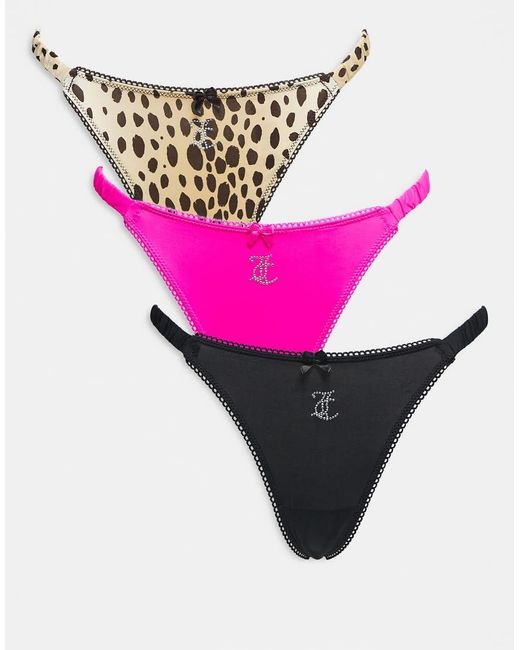 Juicy Couture Pink 3 Pack Thong