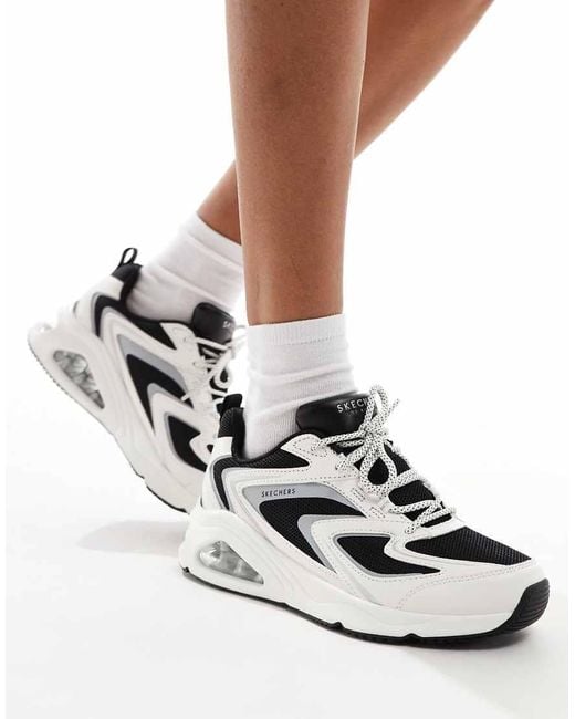 Skechers White Tres Uno Air Mesh Trainers
