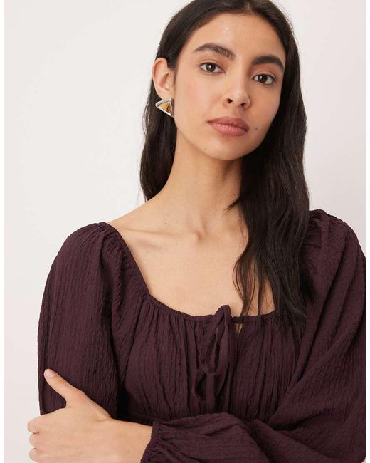 Wednesday's Girl Purple Long Sleeve Midaxi Dress