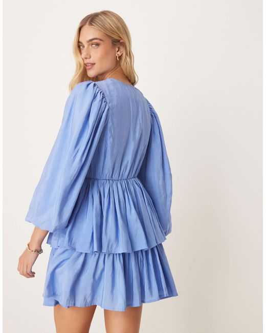 Y.A.S Blue – kurzes boho-kleid