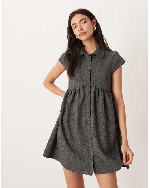 ASOS Black Mini Dress With Collar