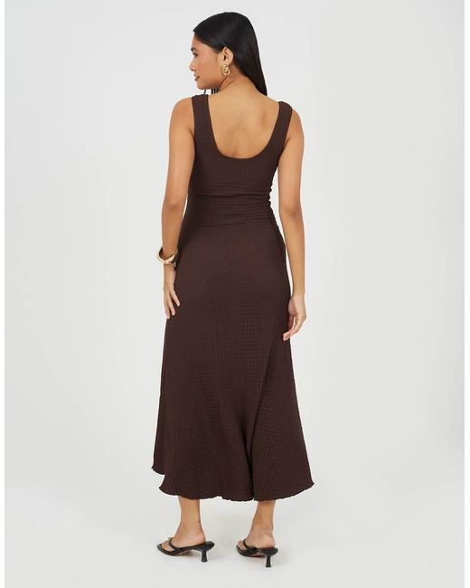 Brave Soul Textured Jersey Lace Strappy Fit And Flare Maxi Dress