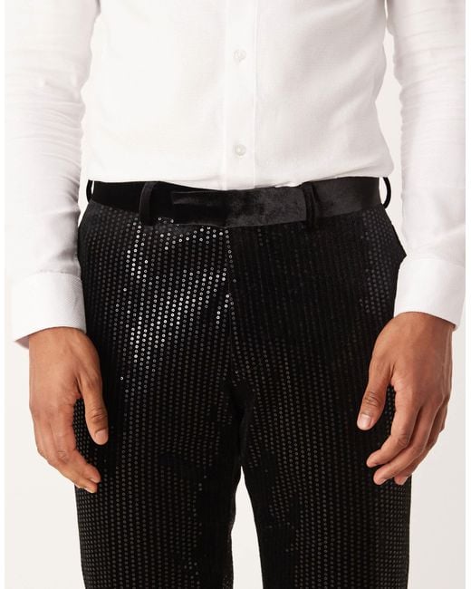 ASOS Black Slim Suit Trouser for men