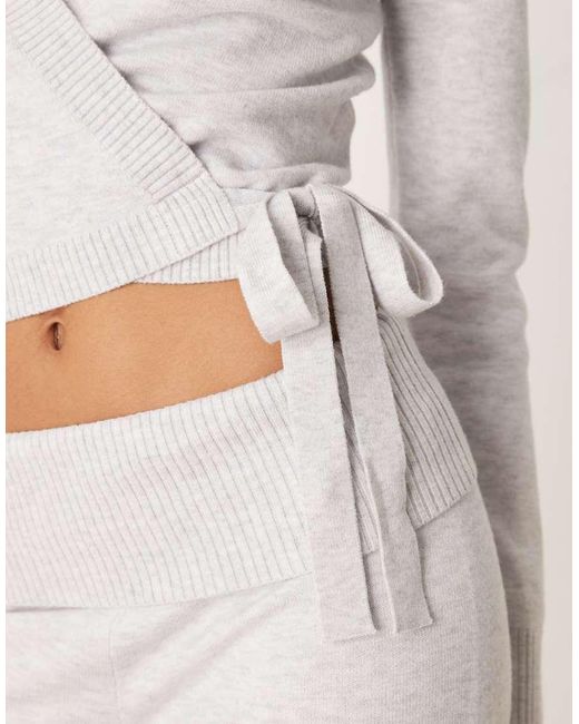 Hollister White Gilly Hicks Cosy Knit Multi-way Wrap Sweater Co-ord