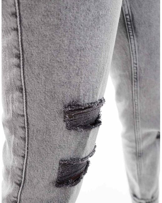River Island Gray Mom Jeans