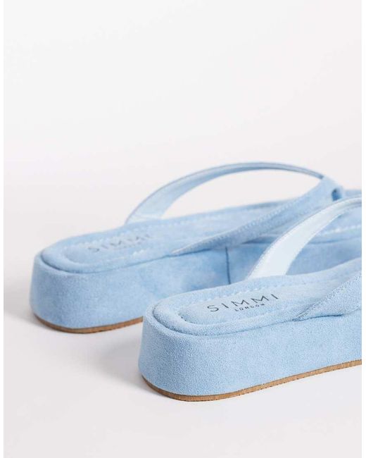SIMMI Blue Simmi London Kimmie Flatform Sandals
