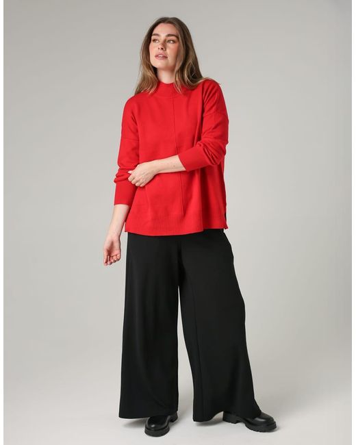 French Connection Red High Neck Cosy Long Sleeve Jumper