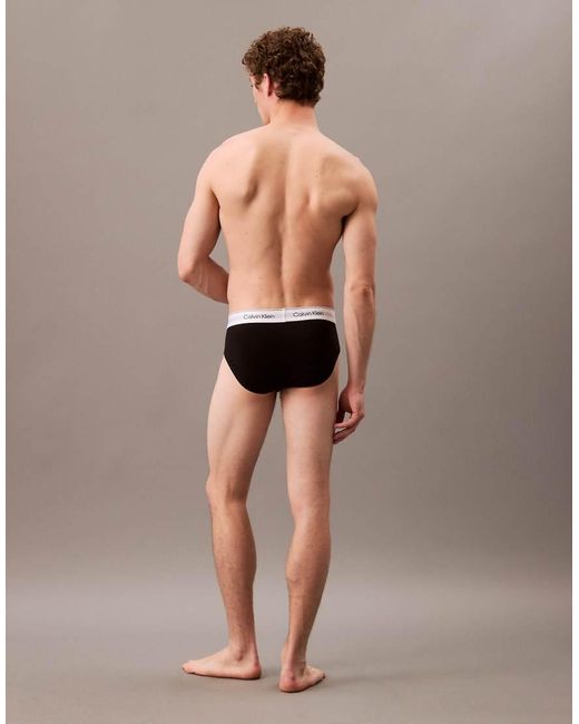 Calvin Klein Black 3 Pack Hip Briefs for men