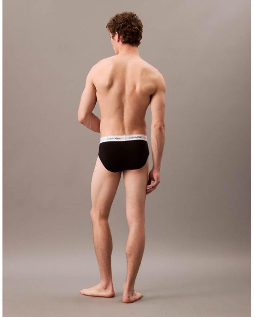 Pack De 3 Calzoncillos Slip Negros Icon Cotton Stretch De Calvin Klein de hombre de color Black