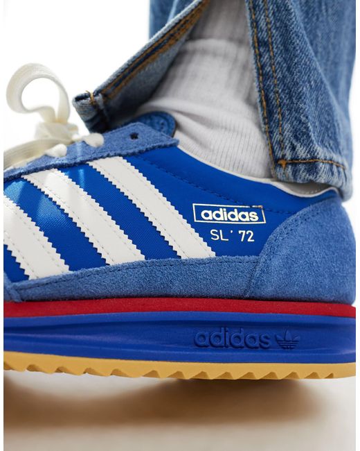 Sl 72 rs - baskets - bleu et blanc Adidas Originals en coloris Blue