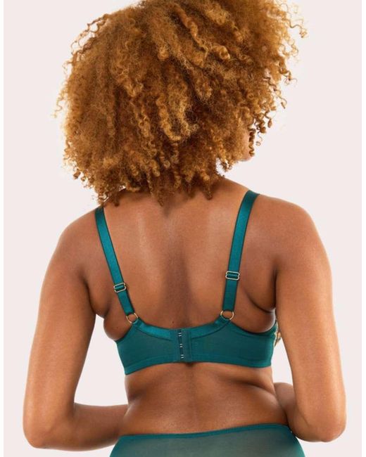 Playful Promises Blue Olivia Embroidery Balconette Bra