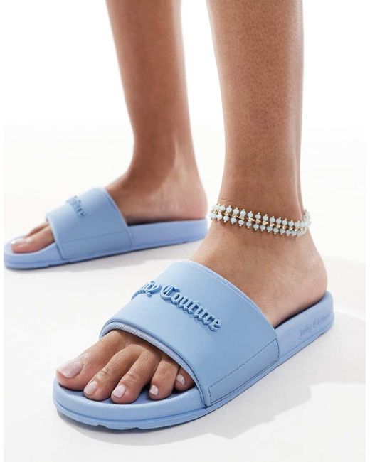 Juicy Couture Blue Embossed Slider