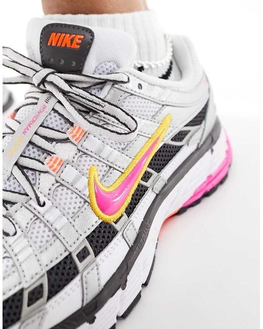 Nike White P-6000 Sneakers