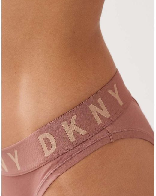 DKNY Brown Cozy Boyfriend Bikni Brief