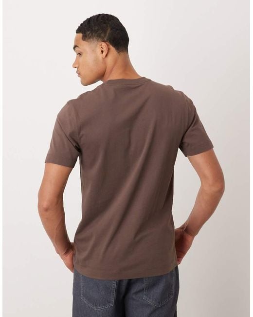 Abercrombie & Fitch Brown Short Sleeve Chest Logo T-Shirt for men