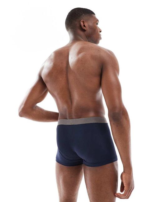 Emporio Armani Brown Bodywear 2 Pack Bamboo Logo Trunks for men