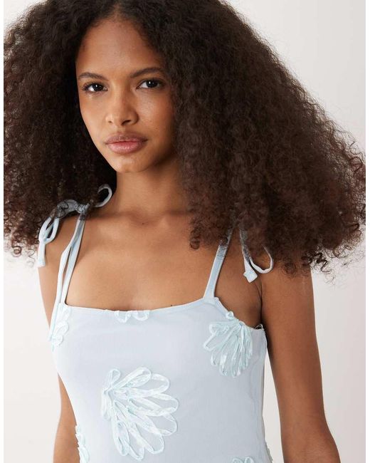 River Island White Embroidered Shell Maxi Dress