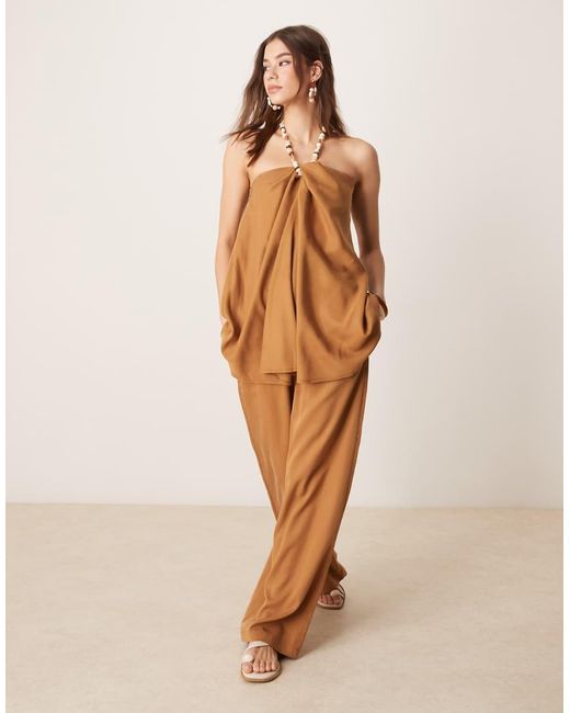 ASOS Broek Met Super Wijde Pijpen in het Brown