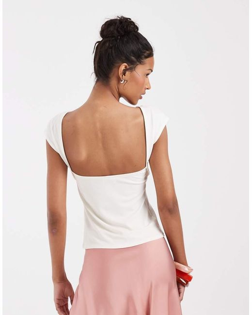 & Other Stories White Slim Fit Slinky Top