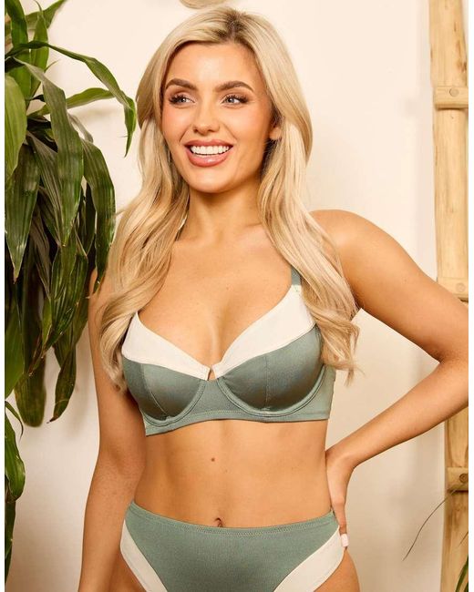 Wolf & Whistle Green X Isabella Whittingham Underwire Bikini Top
