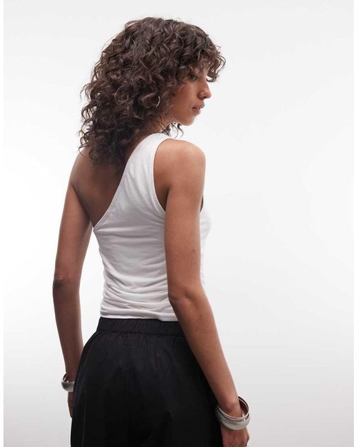Nike White One Shoulder Tank