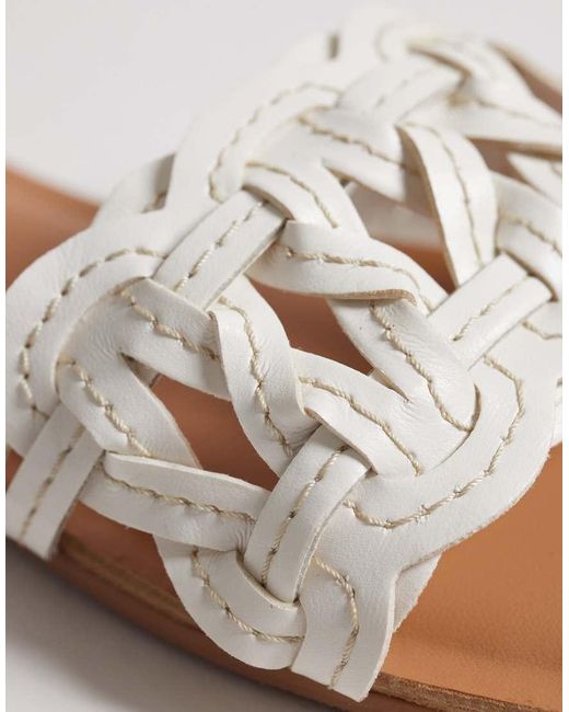 ASOS Natural Faina Weave Flat Sandal