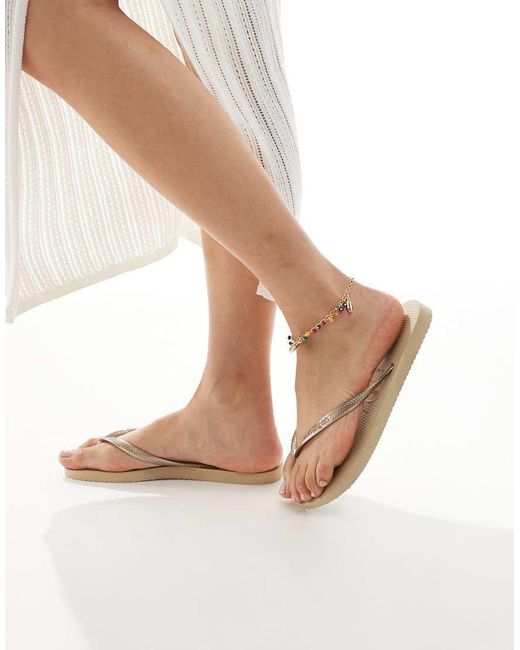 Havaianas Metallic Slim Flip Flops