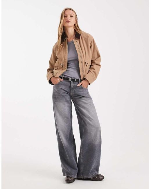 New Look Natural Cropped Barn Jacket