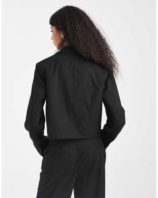 Pieces Black Tailored Short Blazer Co-ord