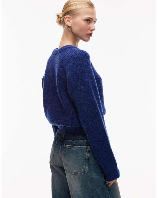 ASOS Blue Knit Raglan Sweater