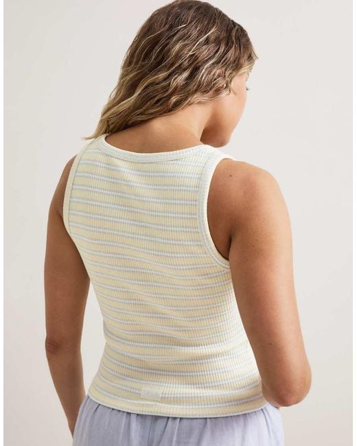 Tala Green Striped Knit Singlet