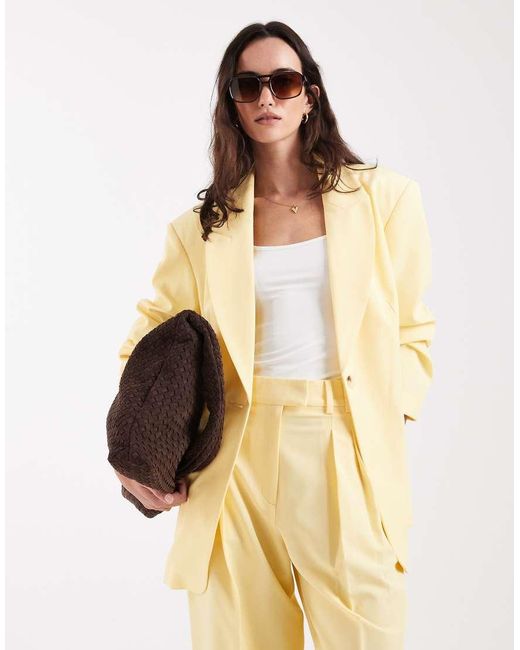 ASOS Natural Tailored Oversized Blazer