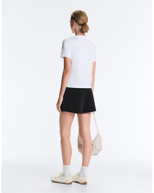 Oysho White Soft-Touch Shorts With Modal