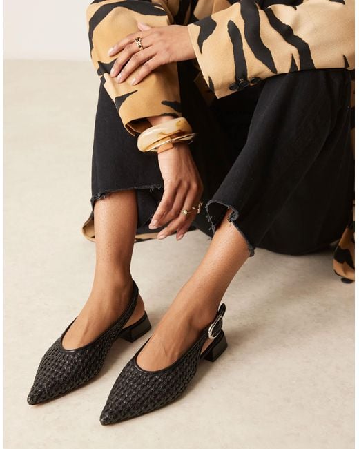 ASOS Black Leonora Slingback Ballet