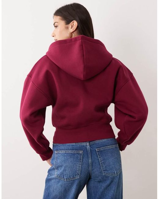 Tala Red Cocoon Zip Through Hoodie