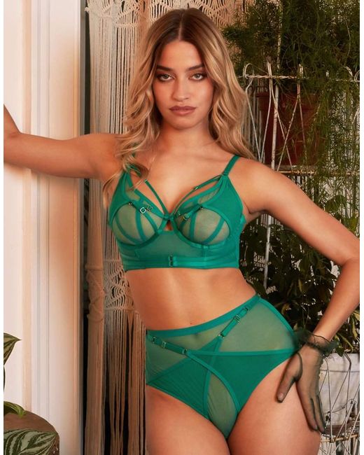 Playful Promises Green Eddie Crossover Balconette Bra