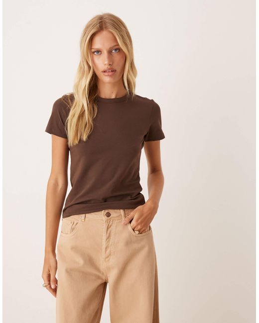 T-shirt ajusté - marron JJXX en coloris Brown