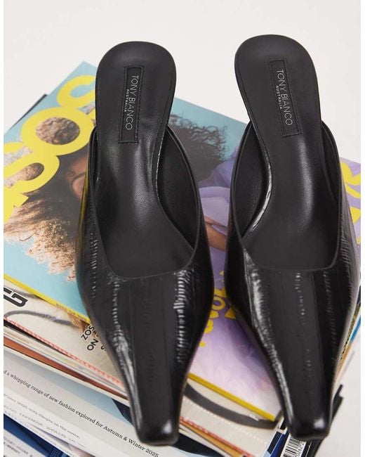 Tony Bianco Gray Juniper Heeled Mules