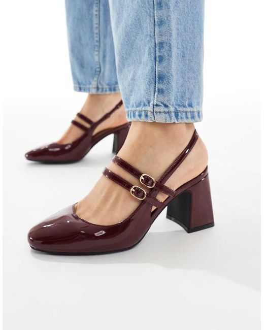 New Look Blue Slingback Heeled Mary Jane
