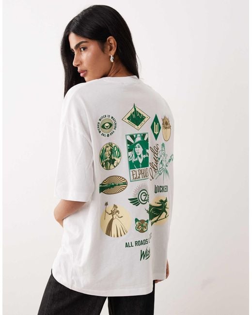 ASOS Gray Oversized T-shirt With Wicked Print