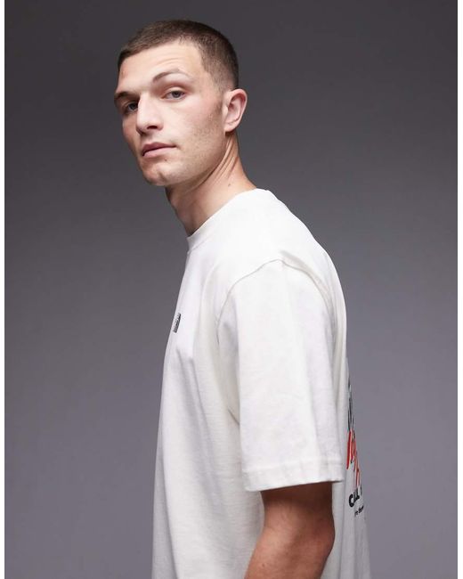 The North Face Gray Adventure Back Print Oversized T-shirt for men